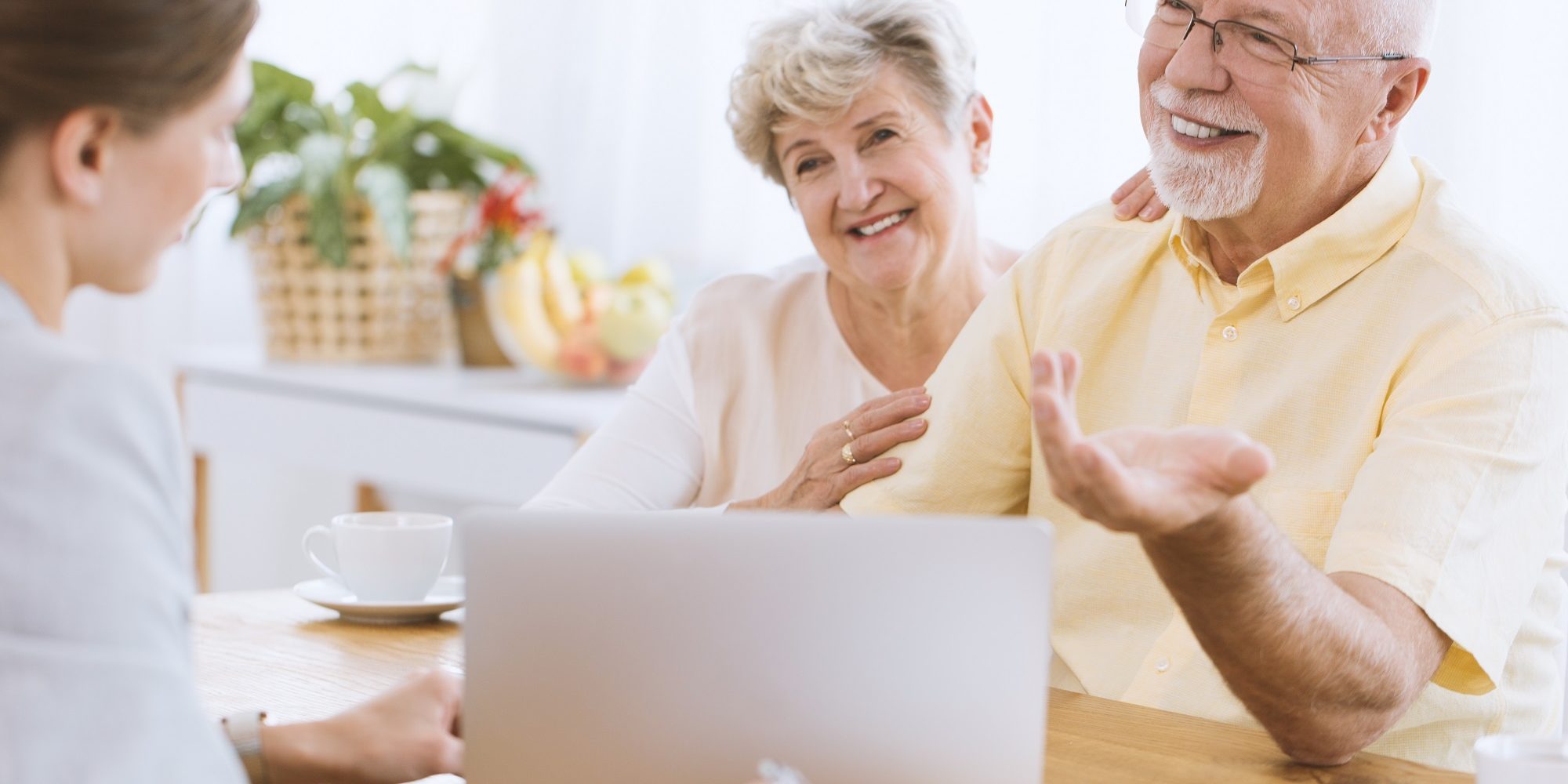 financial advisor with happy clients